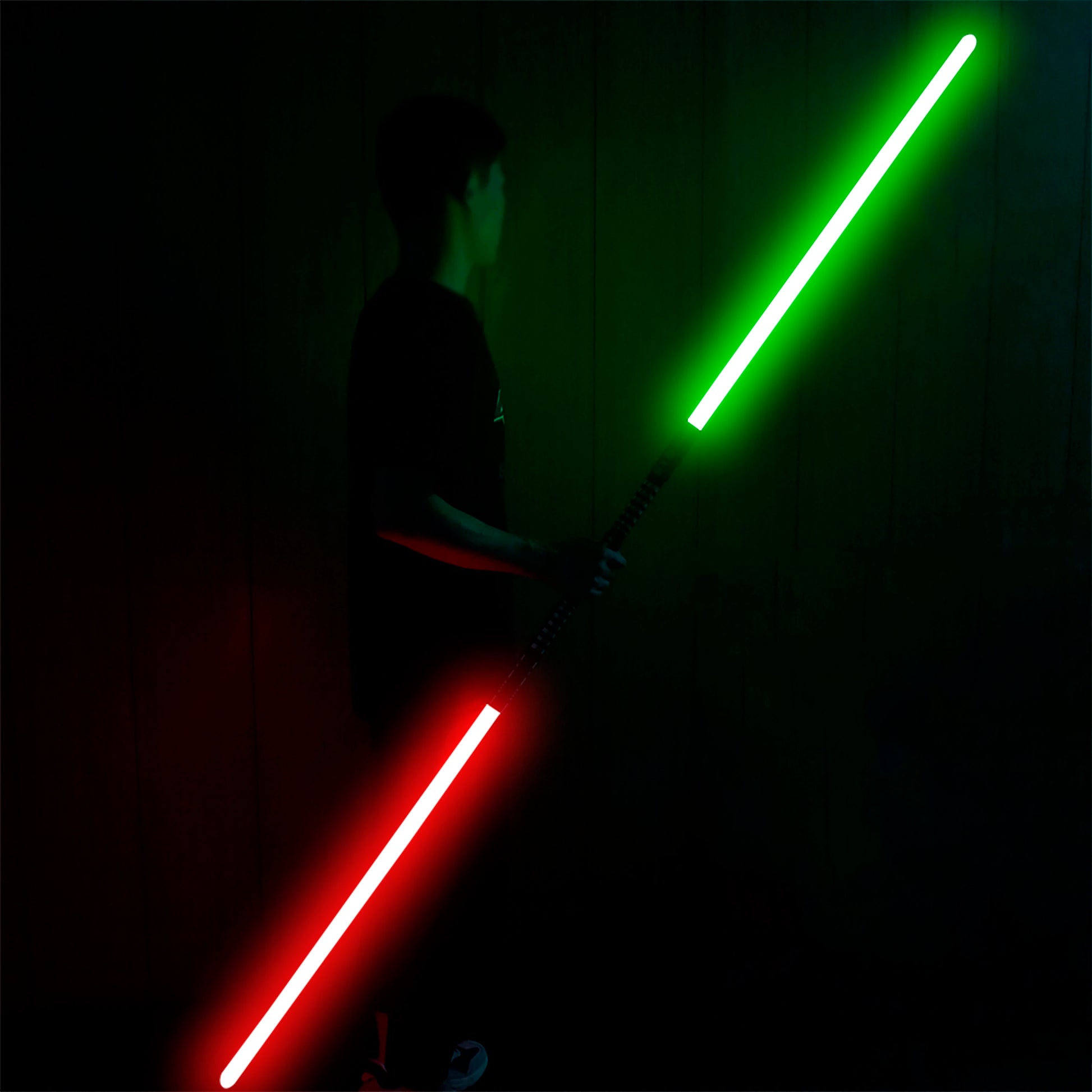 PHS Dueling Lightsabers,4 Modes - Sounds, Black Metal Hilt, Light up Sword.