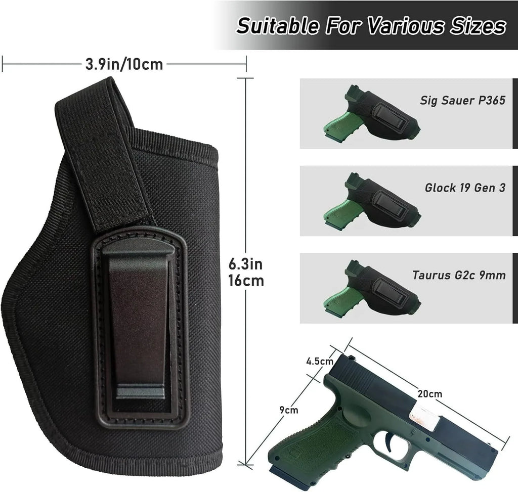 Gun Holster, Concealed Carry, Left/Right Hand, Pistol.