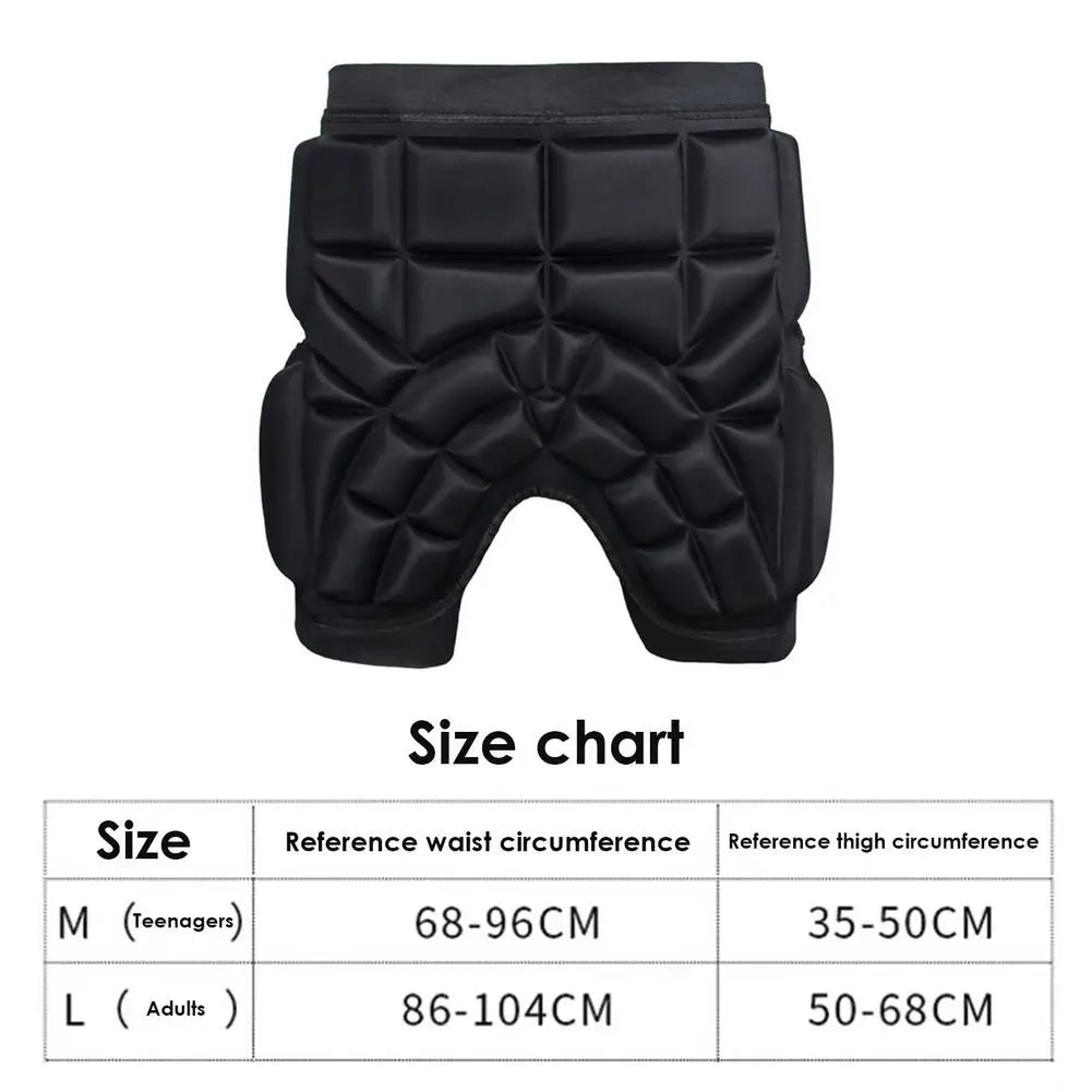Skiing Hip Pad - Cycling Hip Protection. Protective Padded Shorts.