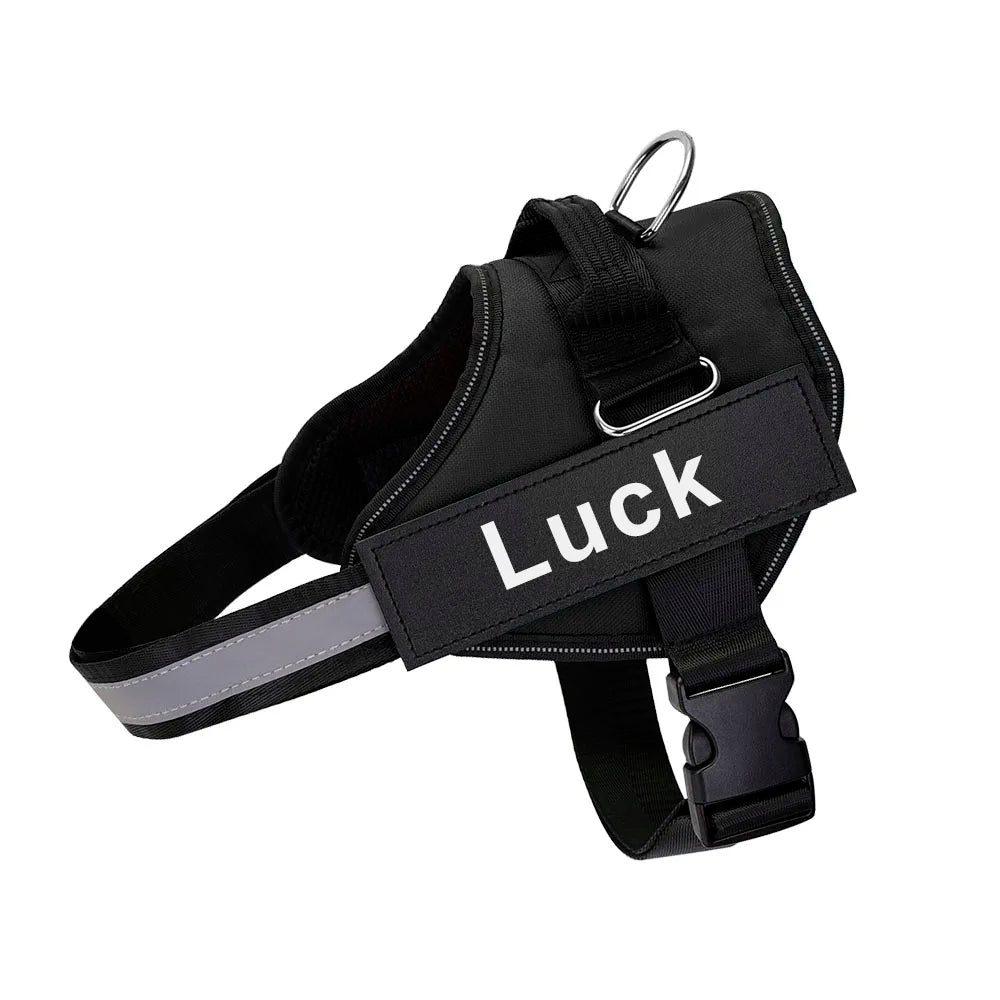 Dog Vest. ID Patch , Reflective, Breathable, Adjustable Pet Harness. NO PULL .