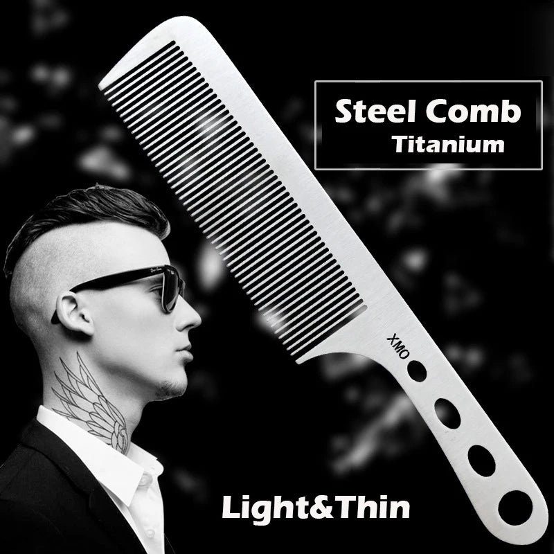 Brainbow Titanium Steel Professional Hair Hairdressing. Anti-static, Barbers Comb.