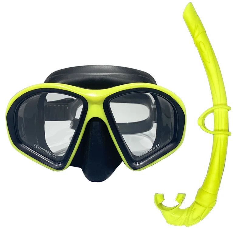 Professional Scuba Diving Mask. Snorkel, Silicone Skirt Diving Mask.