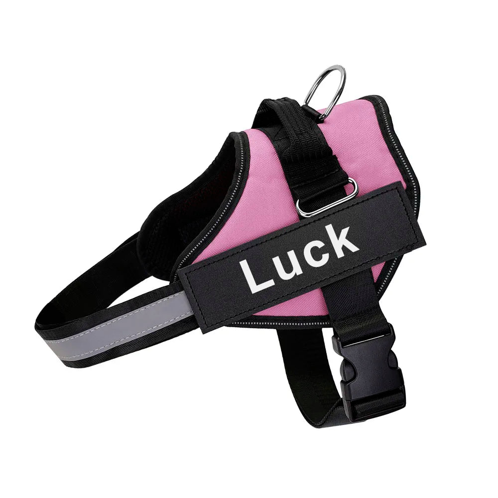 Personalized Dog Harness. Reflective, Adjustable. For small, large Dog. With Training Supplies .