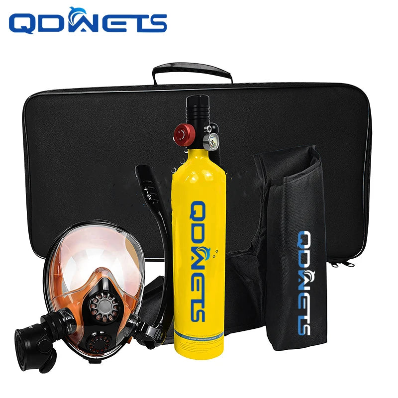 QDWETS 1L Lung Tank 15-25 Minutes Scuba Diving Tank Outdoor Oxygen Scuba Tank Mini Diving Cylinder Snorkel Mask Breathing