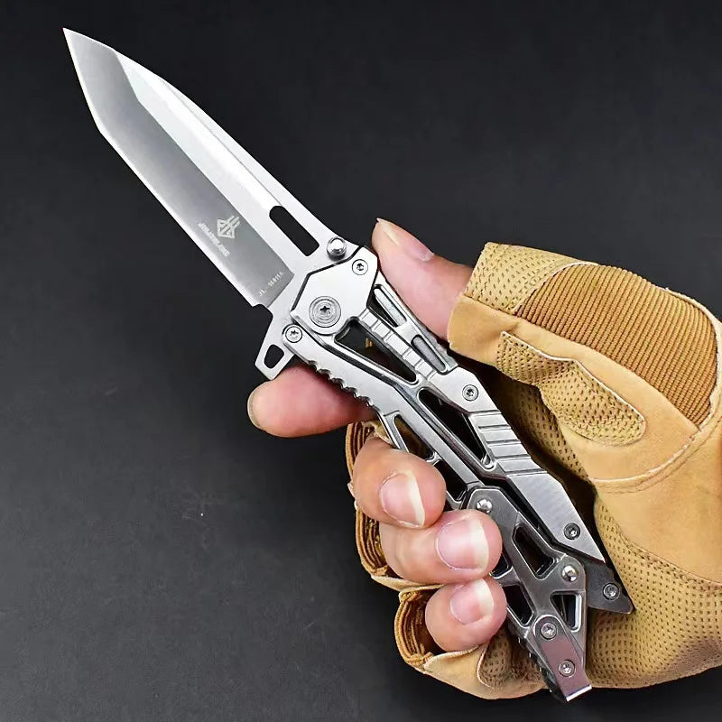 Folding Knife - 8CR15MOV Stainless Steel. 8.3", 6.2oz, Multifunctional .