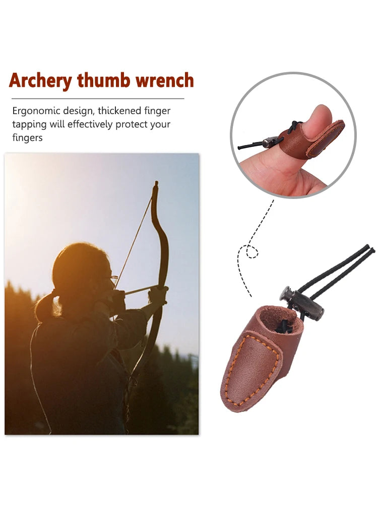 Bow & Arrow Finger Tip Protector. Archery Thumb Protective Gear.