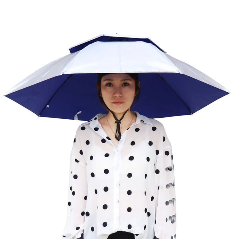 69/95cm Umbrella Hat, Foldable. Sunshade Headwear. Waterproof .