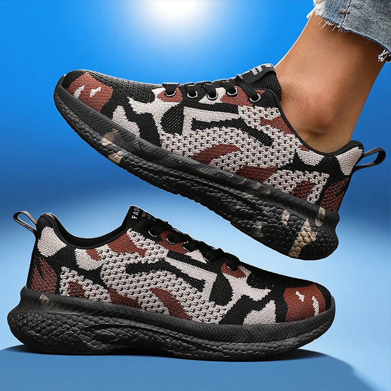 Men's Shoes Camouflage - Breathable - Anti Slip - Green Summer 2025 Designer Shoes.