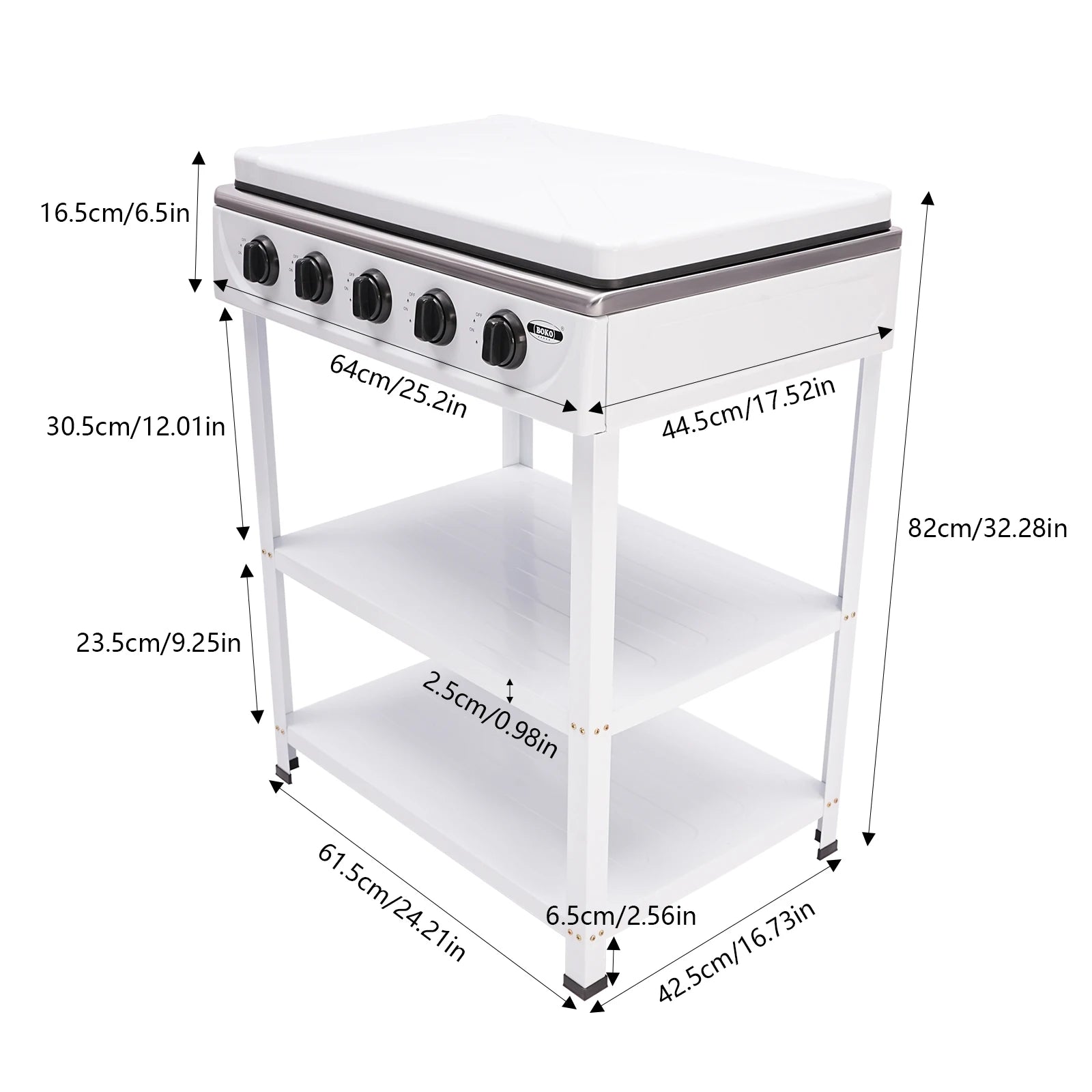 4/5 Burners, Independent Control, Natural Gas Stove, Propane, Cover .