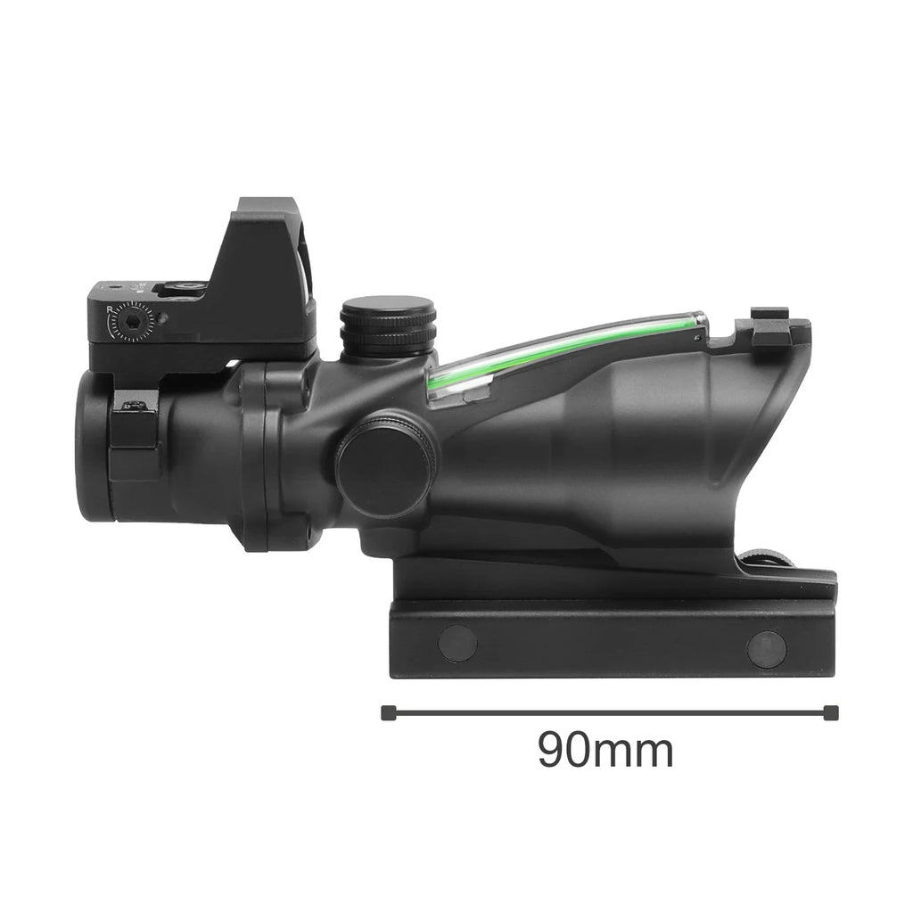 Adjustable 4x32 Red Dot. 1x , 4x Scope. Red Dot Tactical Scope, 20mm Rail Scope For Hunting.