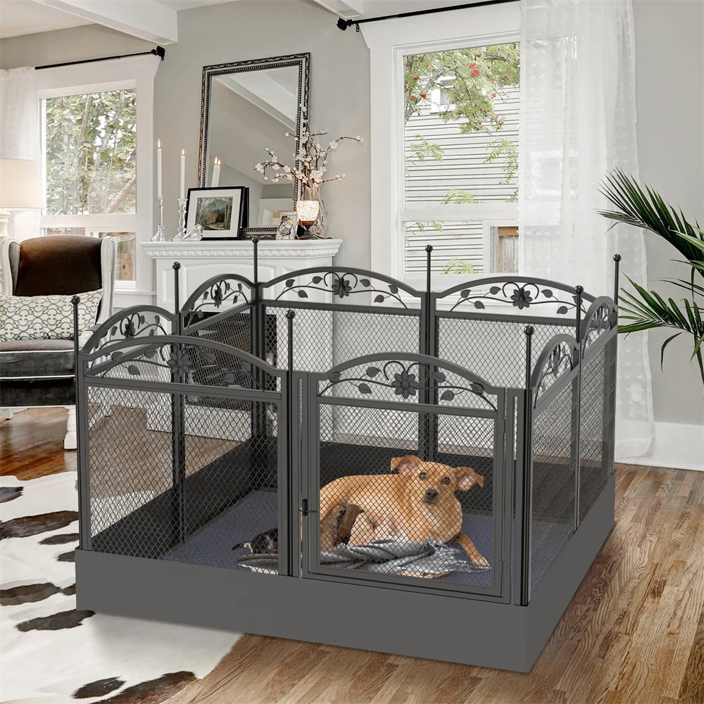 Heavy Duty Large Dog Playpen.  With Waterproof Fertility Mat.