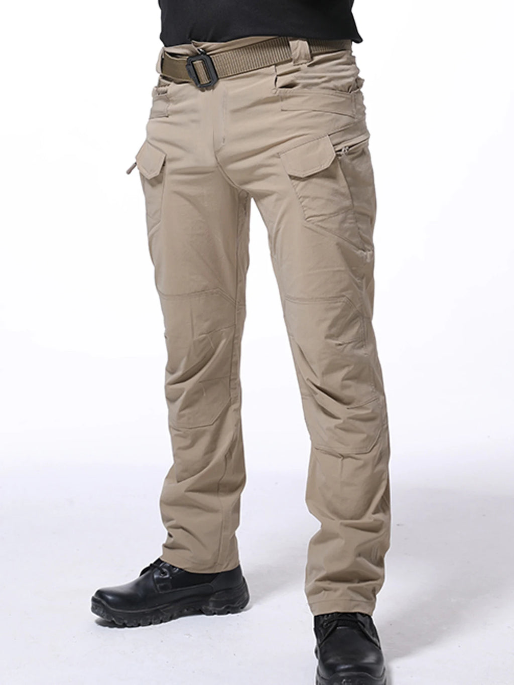 Large Pocket  Men's Tactical Pants. Elastic Waist, Casual, Work.