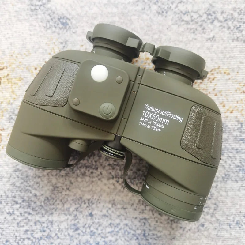 Binoculars 10x50 Professional Marine Waterproof With Compass ,Rangefinder, Hunting, Hiking, Camping, Navigation.