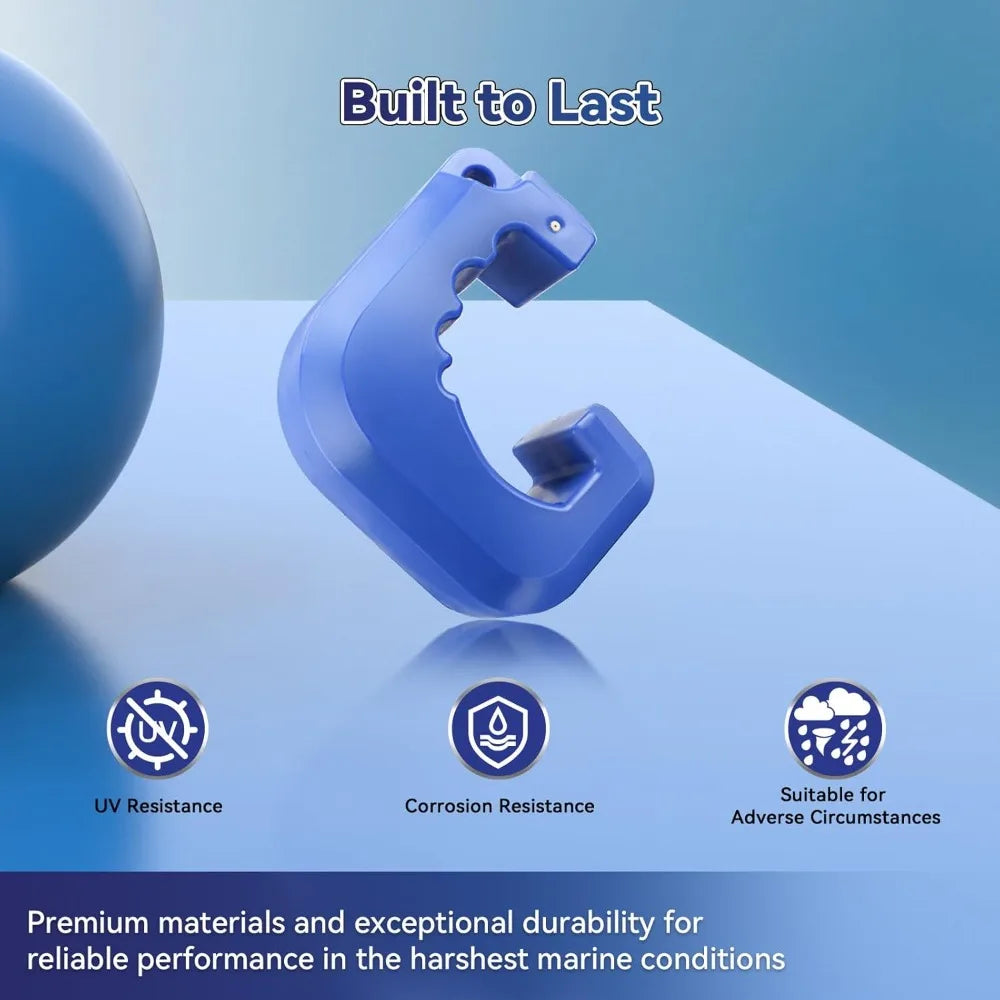 Jet Ski Bumpers For Docking, PWC Fenders Fit Yamaha Jet Ski. Wave Runner Accessories With Quick Attachment, 2 Pack, Blue