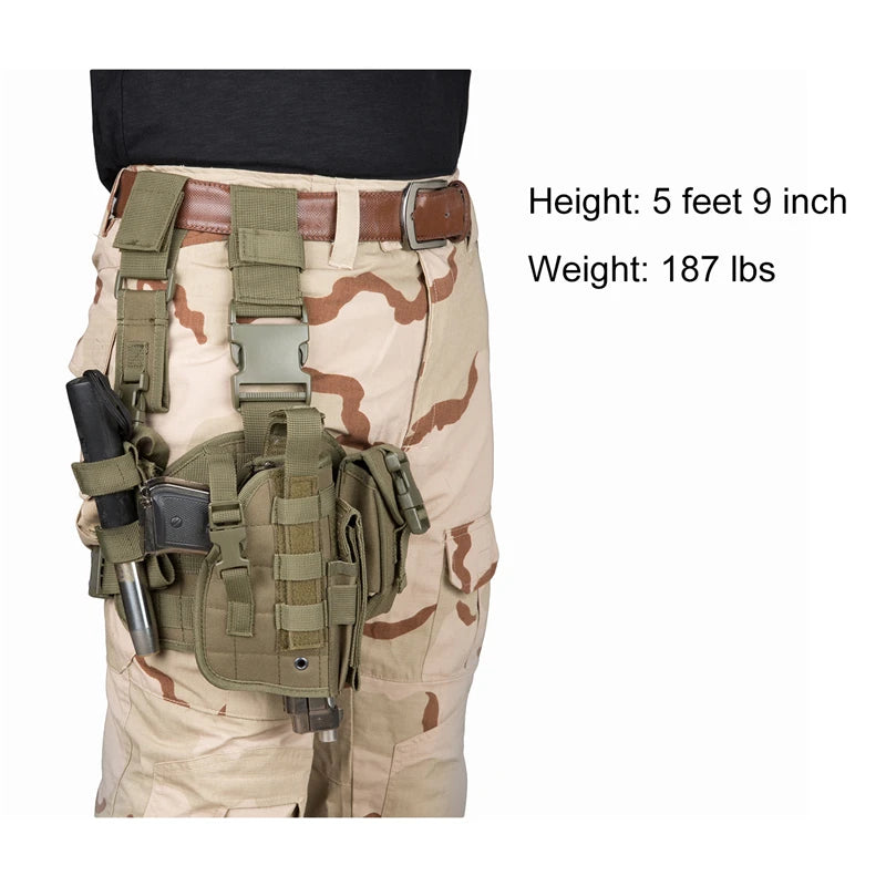 Tactical Leg Gun Holster. Multi-Function Camouflage Bag. Phone Pocket.