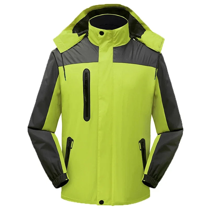 Windproof, Single Layer Fleece Lining Non-detachable, Waterproof, Down Jacket.