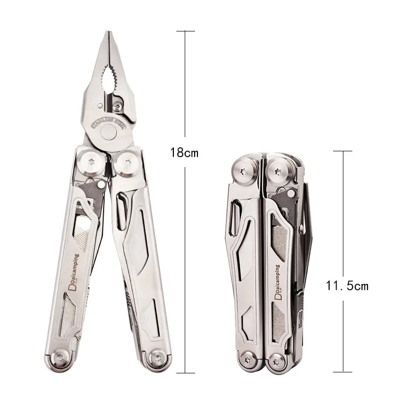 Daicamping DL30 Multitool. Folding, Knives, Scissors, Cutters, Survival Pliers