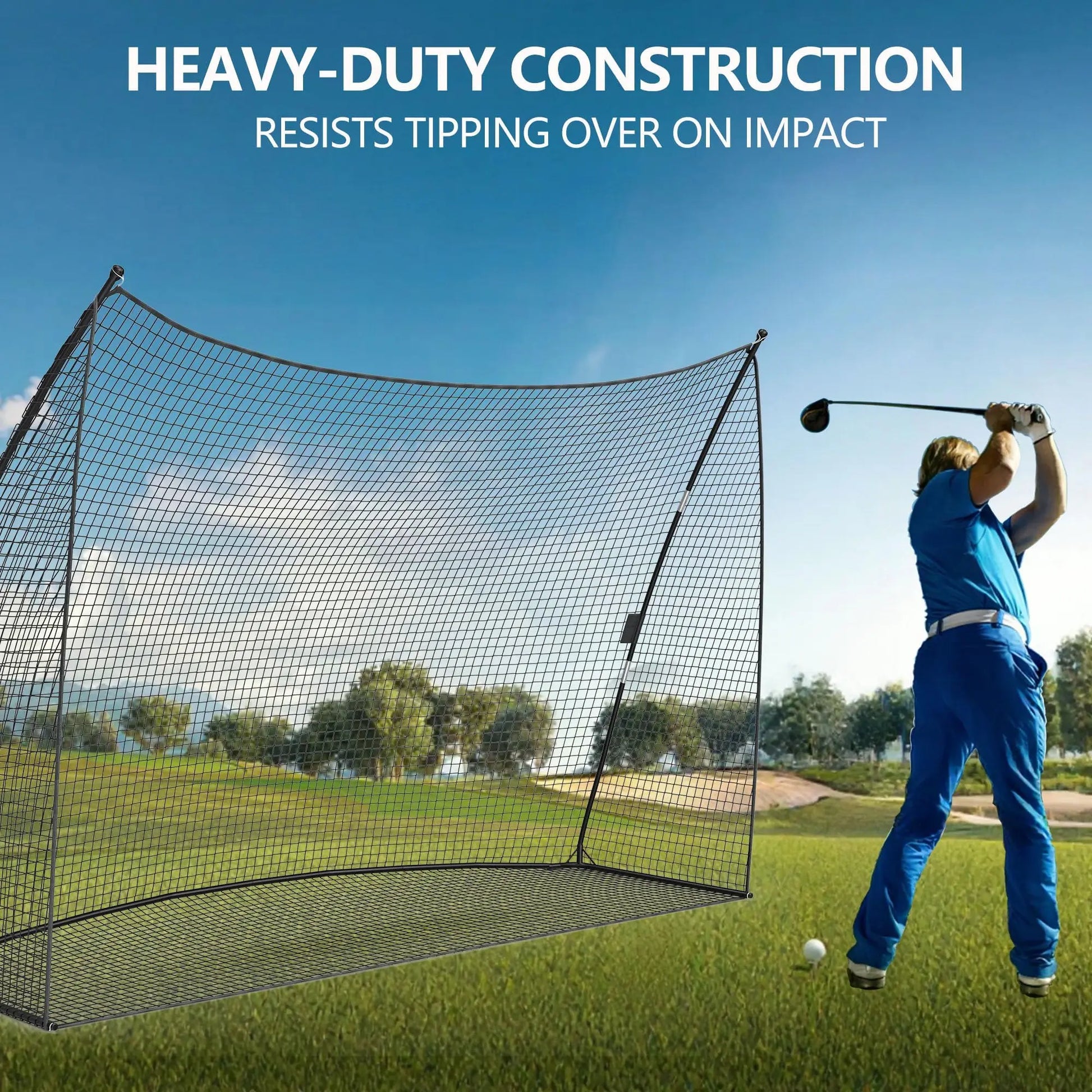 10x7 FT Golf Practice Net Portable Backyard Hitting Net Swing Chipping Training Equipment With Carry Bag Tool-Free Setup