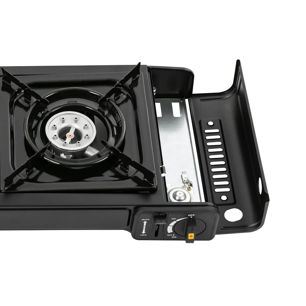 Portable Stove, 2 Burners, Butane, Carrying Case, Auto Ignition .