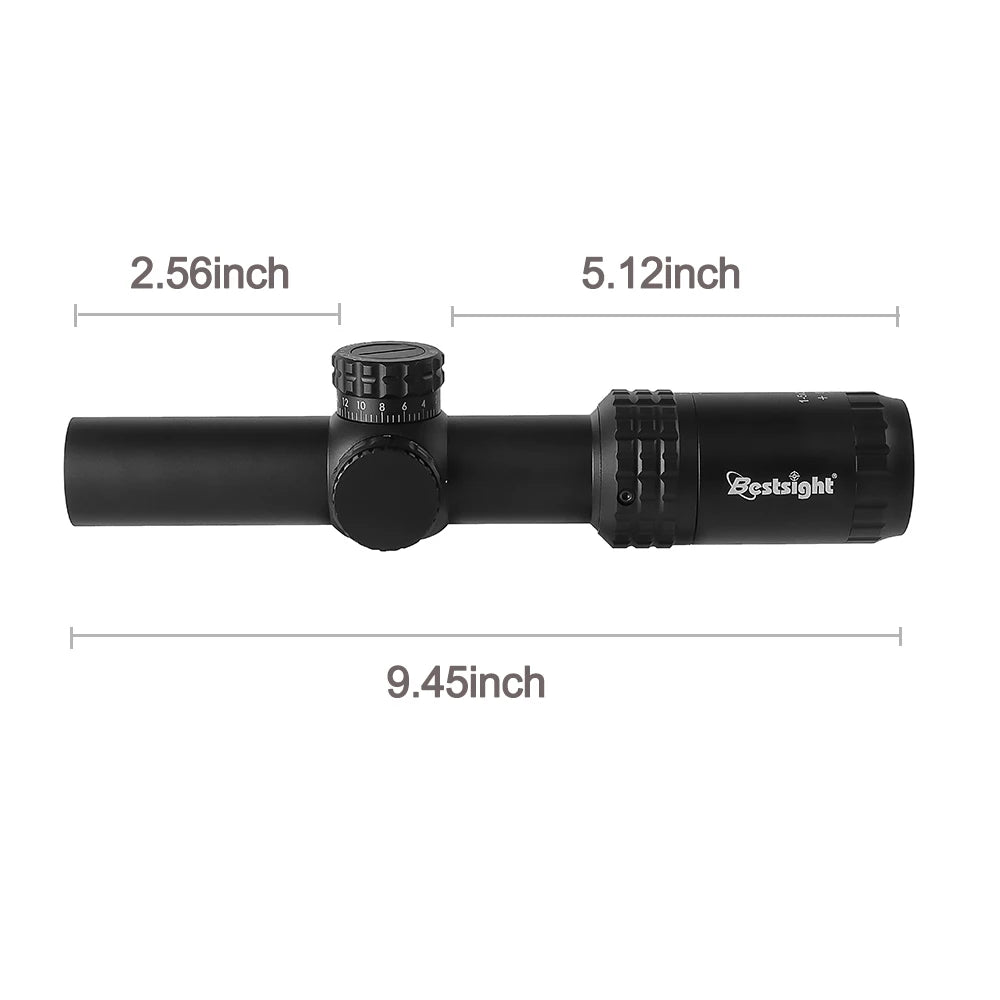 1-5X24 Tactical Optical Rifle Scope. Red and Green Illuminated Reticle.