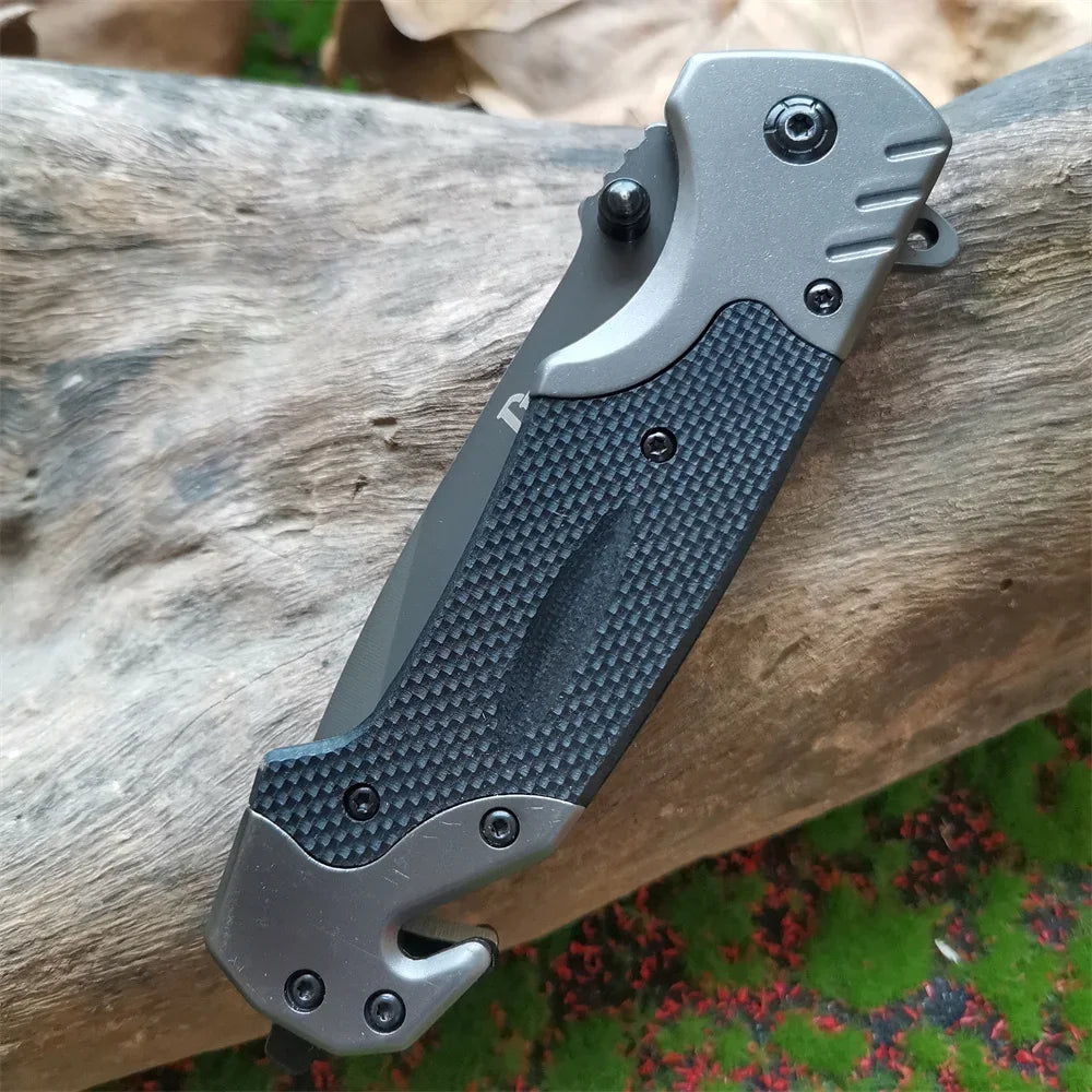 Compact Folding Knife. 9Cr18MoV Blade, Window Breaker, Rope Cutter.