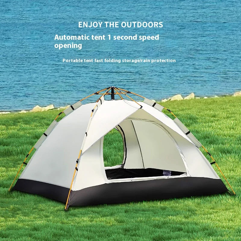 Automatic Quick-Opening Tent. Rainproof, Sunshine-Proof, Two doors.