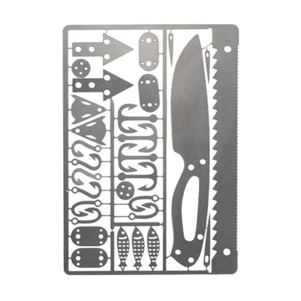 EDC Multi Tools. Survival. Fishing Hook Card.