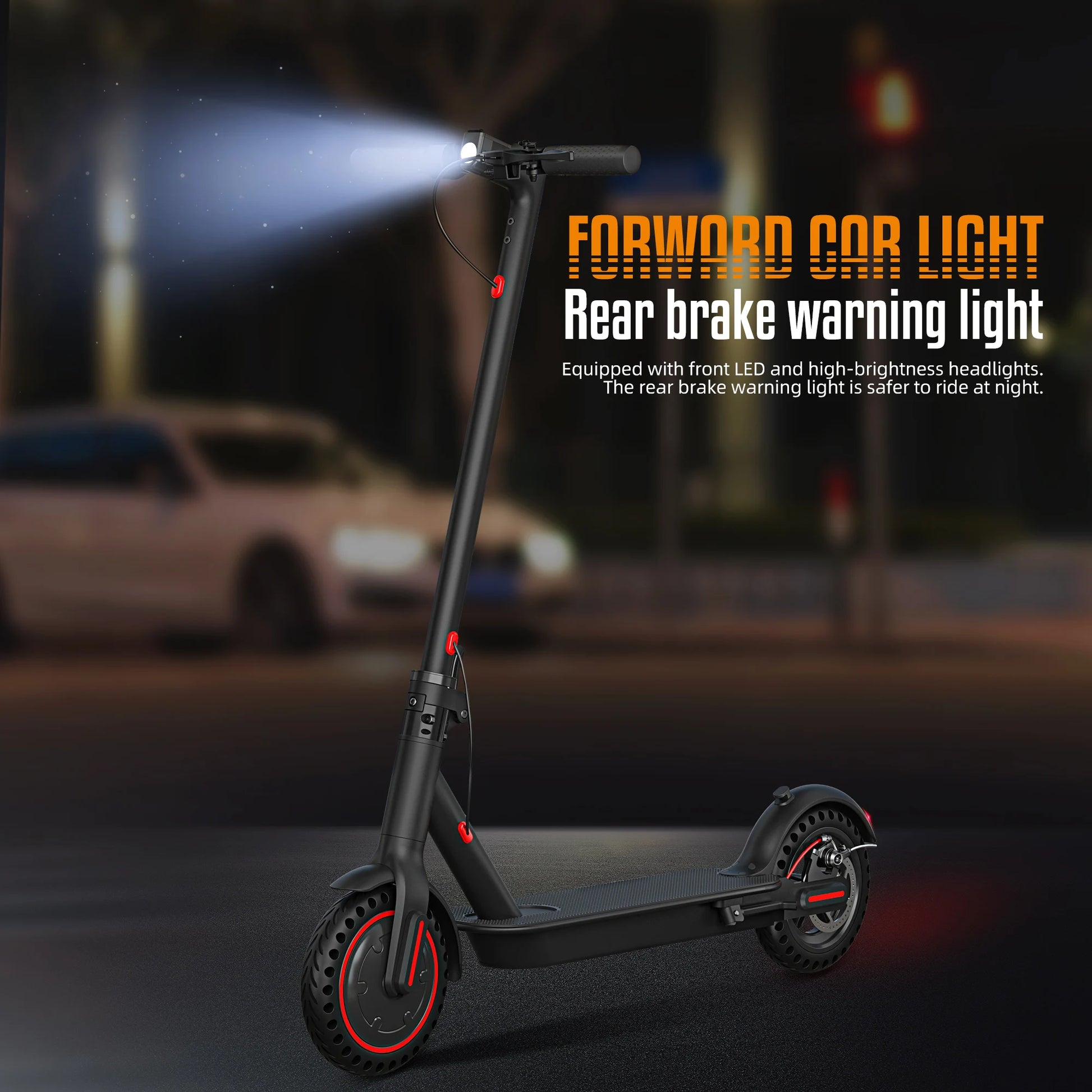 350W Foldable Electric Scooter, Explosion-proof Tires, Dual Brake System, Lightweight, APP Support E-scooter.