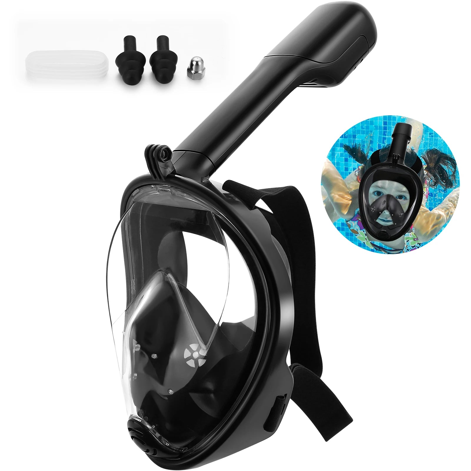 Professional Full Face Snorkel Mask. Anti-Fog, Anti-Leak.
