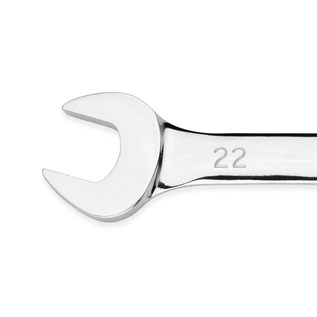 HART 15-Piece Metric Combination Wrench Set with Tool Pouch, Chrome Finish, Sizes 8-22mm.