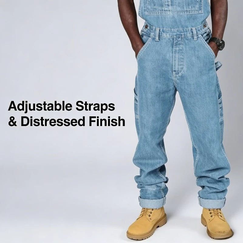 2026 Suspenders Denim Overalls Fashion Men's .