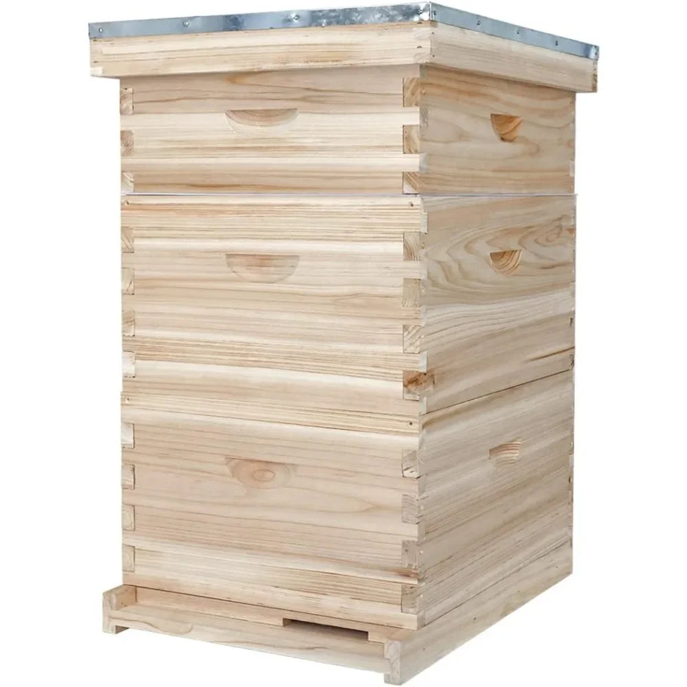 10-Frame Complete Bee Hive Starter Kit – Includes Frames & Waxed Foundations.