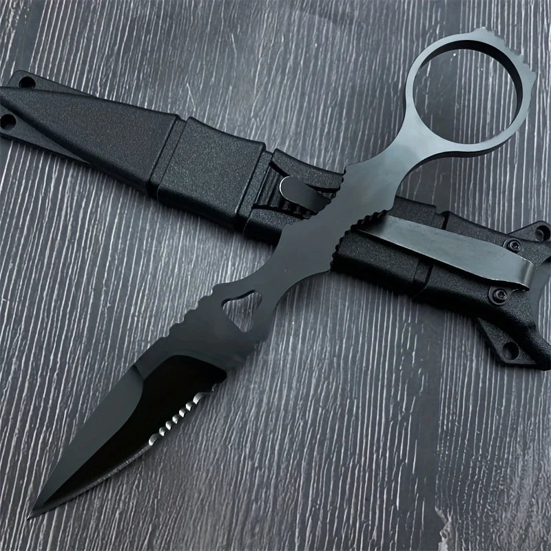 Fixed Blade, 440C, Sheathed, Camping, Hunting, Survival - Throwing.