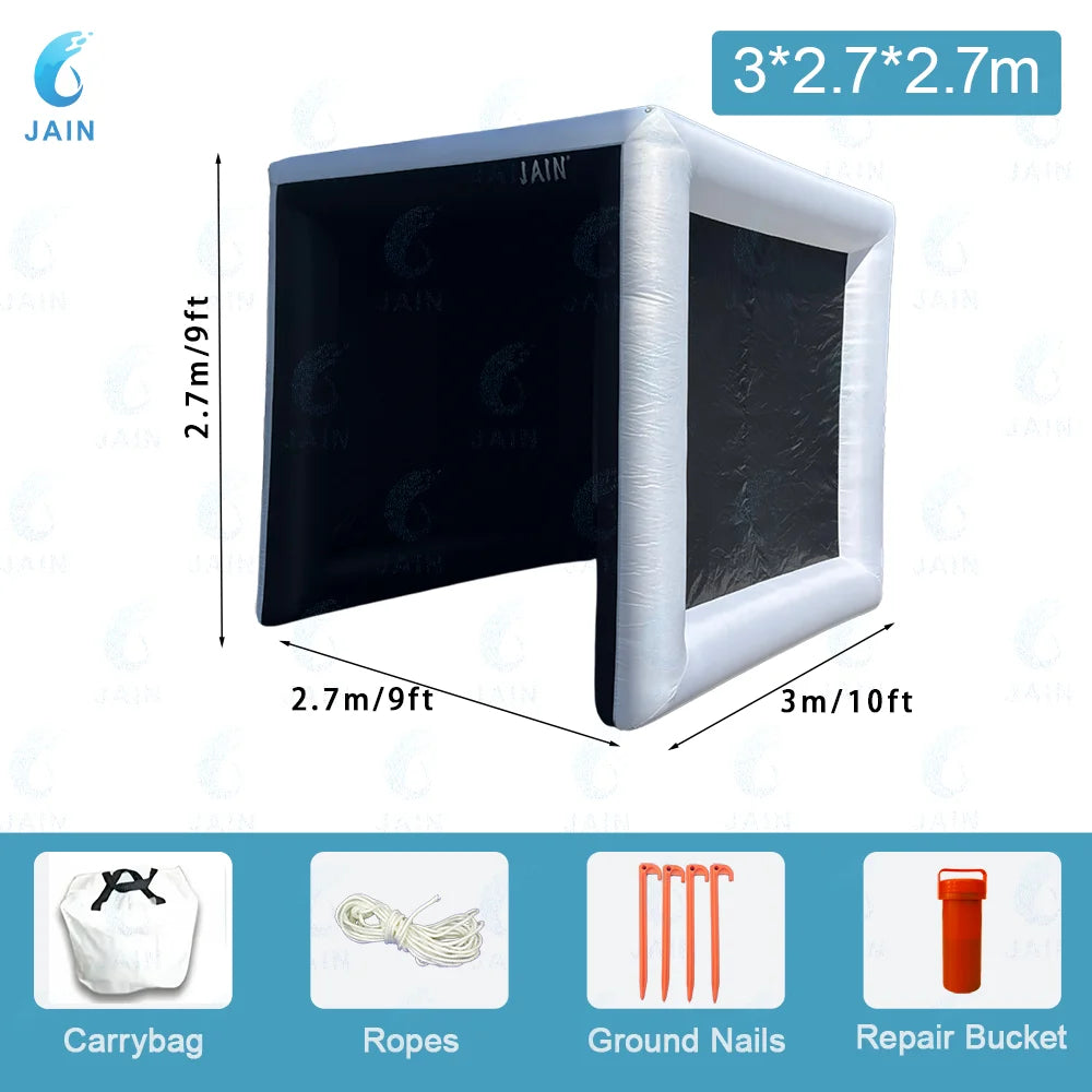 Stock！Inflatable Golf Sim Room. Golf Practice Cage with built-in fan,Oxford cloth,Golf Simulator Enclosures.