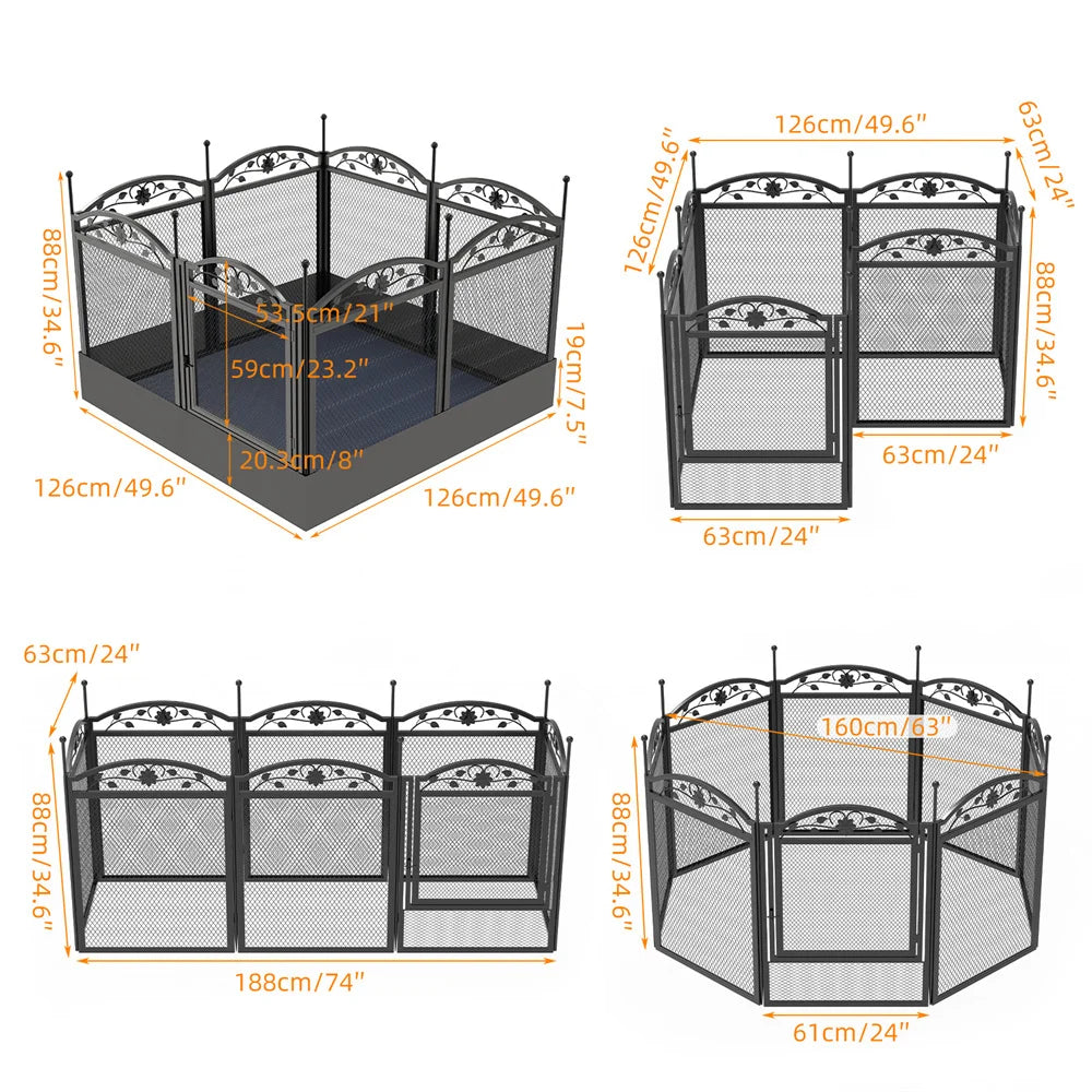 Heavy Duty Large Dog Playpen.  With Waterproof Fertility Mat.