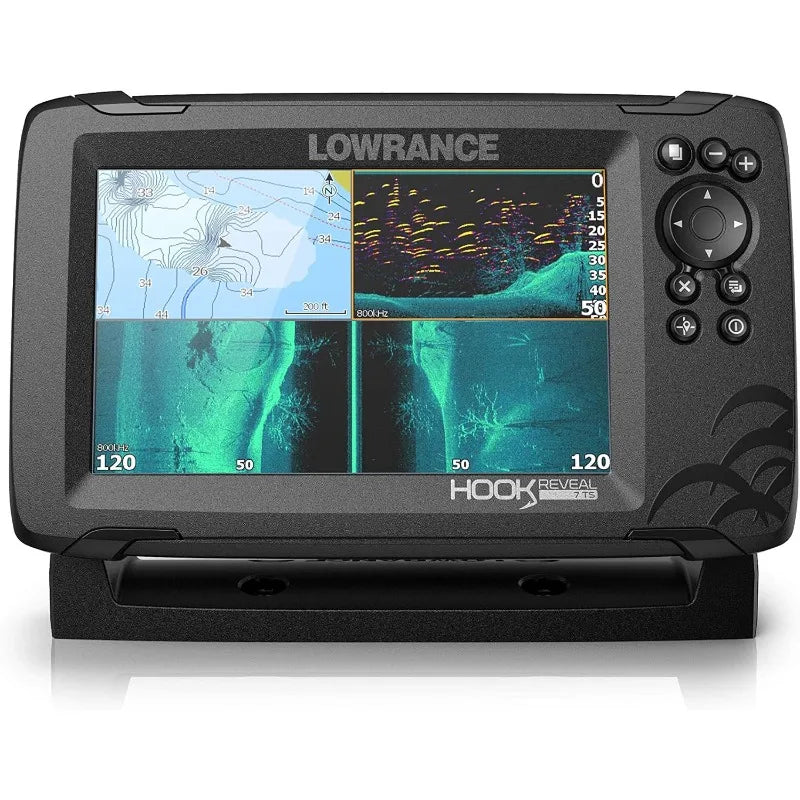 Lowrance HOOK Reveal 5", 7" And 9" Fish Finders With Transducers.