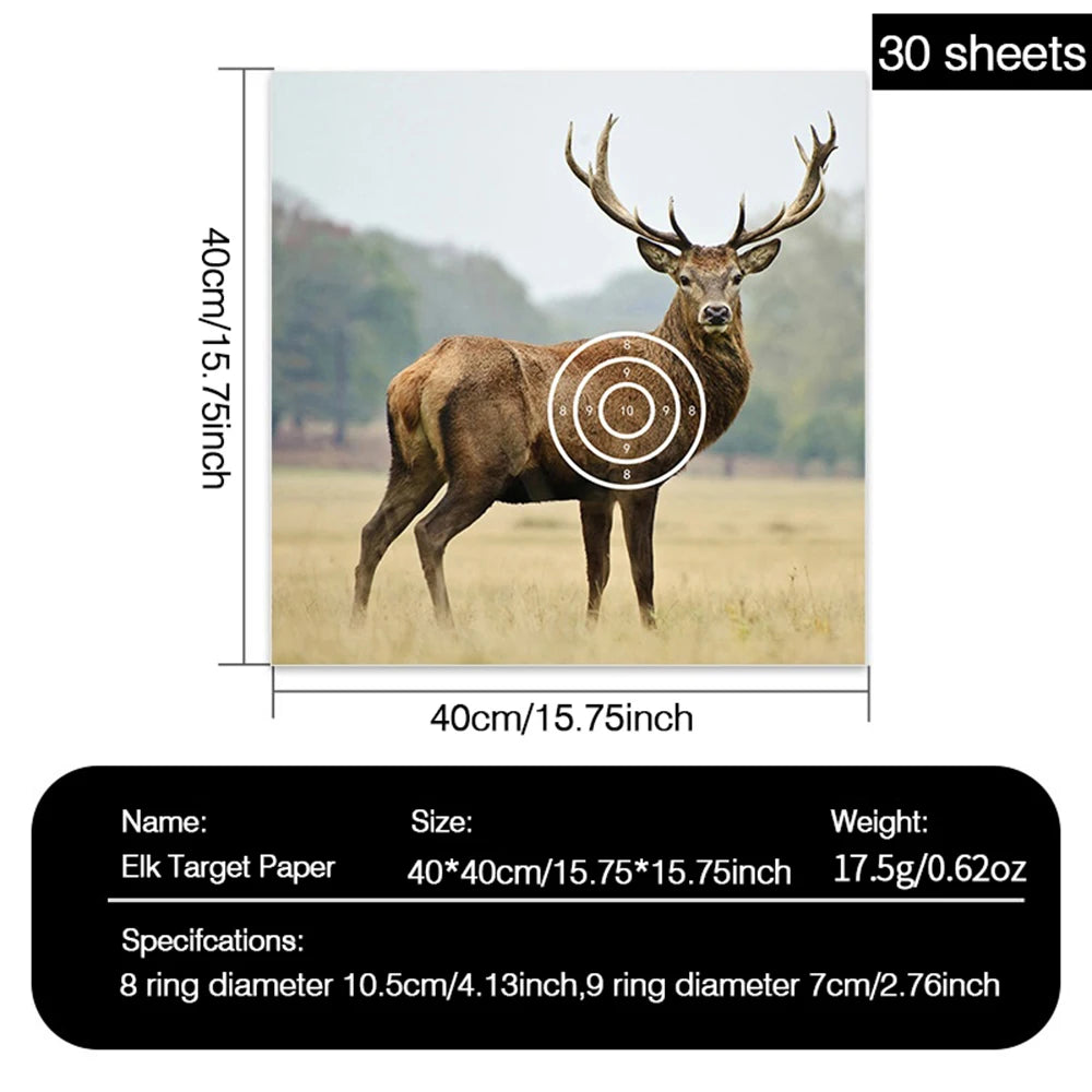 30 Bow And Arrow Paper Targets. Full ring- Half Ring Targets.