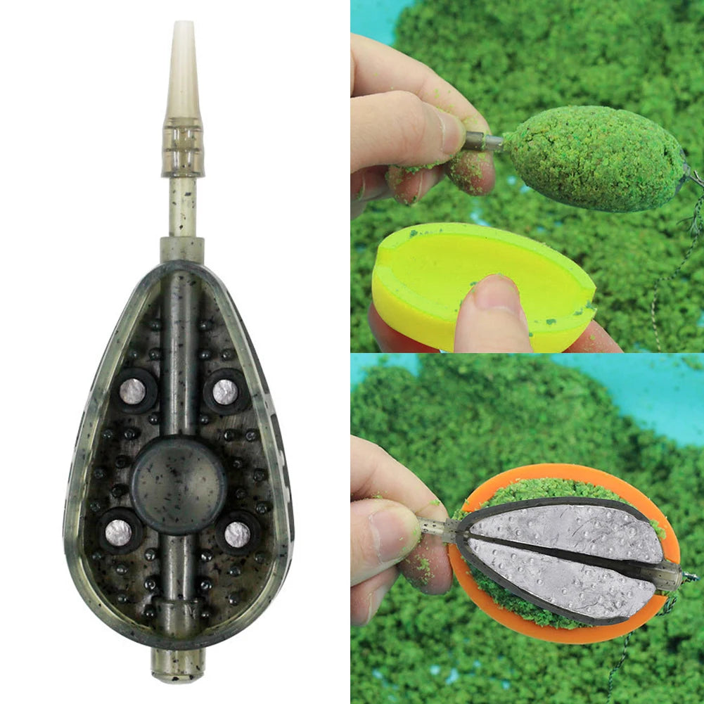 Portable Inline Method Fishing Bait Basket Feeders For Carp Fishing .