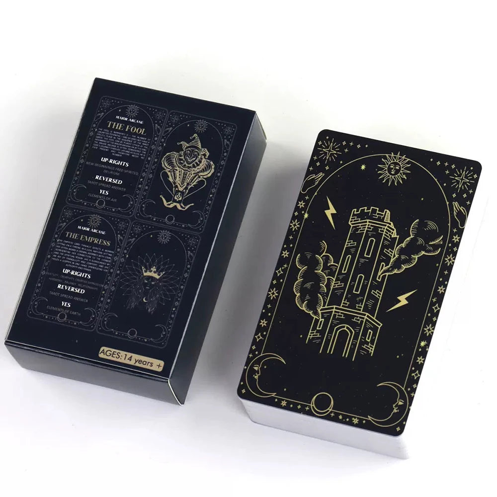 78 Cards / Deck Tarot Meaning Cards, English Version, Board Game, Fortune Telling.