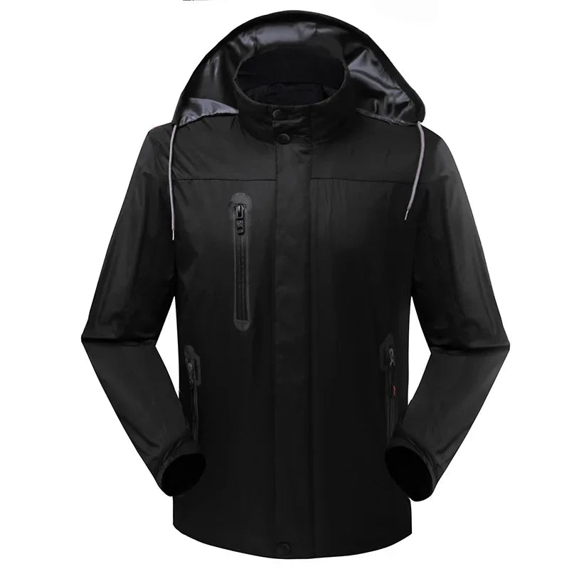 Windproof, Single Layer Fleece Lining Non-detachable, Waterproof, Down Jacket.