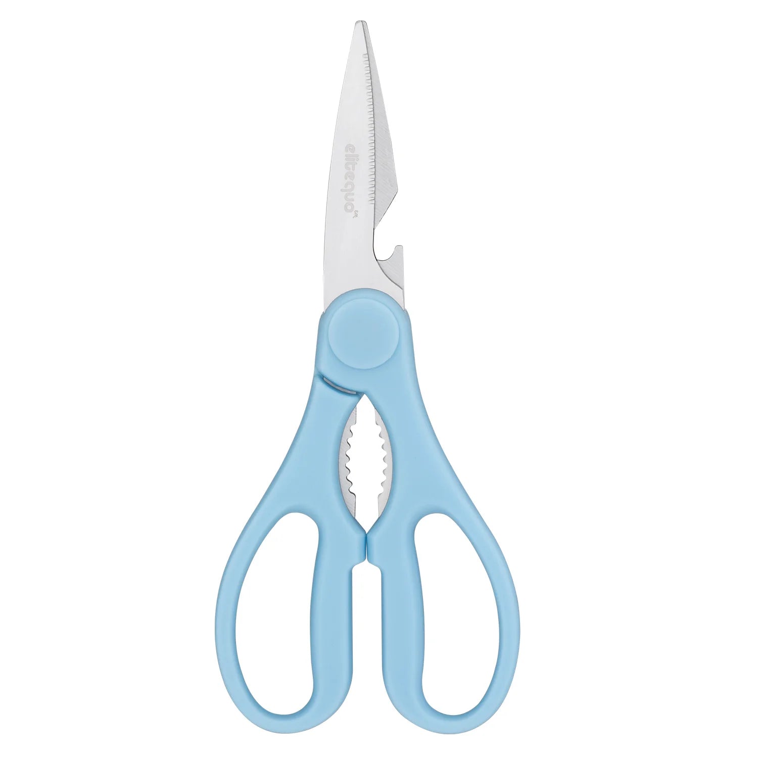 ELITEQUO All Purpose Kitchen Scissors, Heavy Duty Stainless Steel . Soft Grip Comfort Handle.
