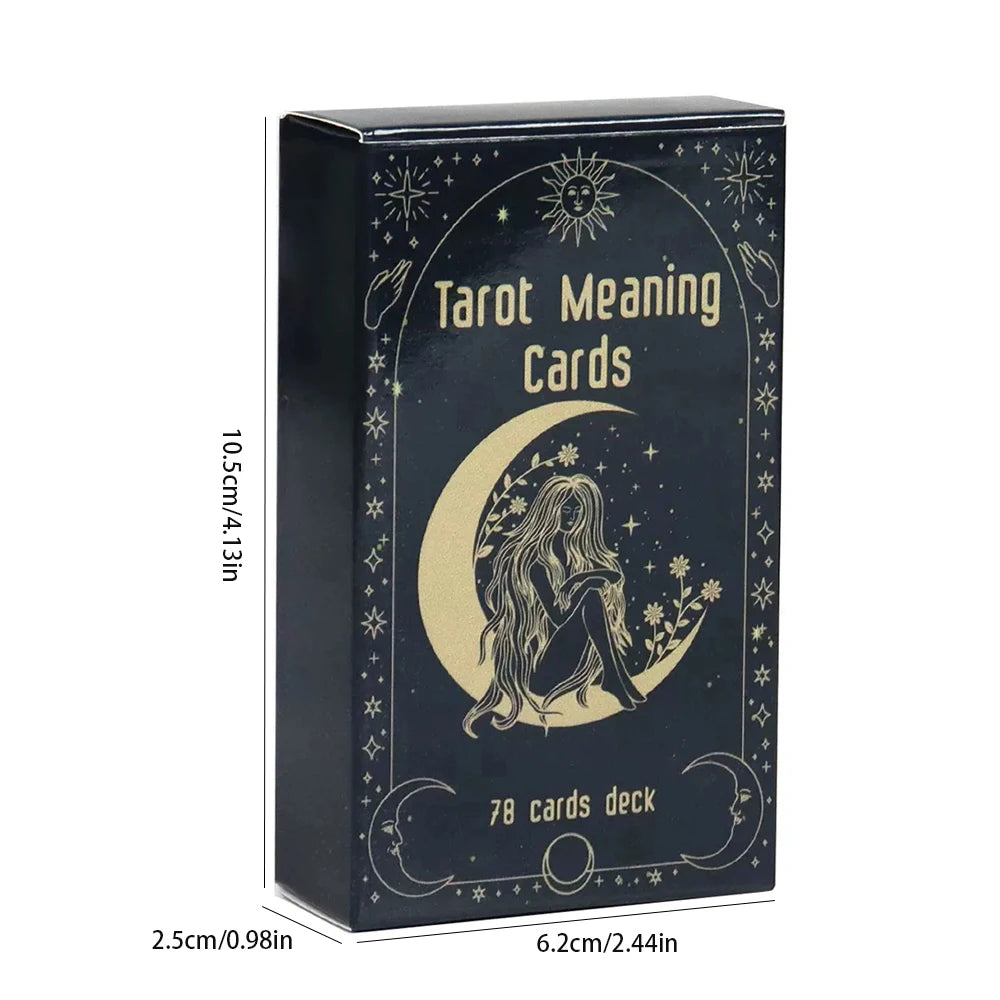 78 Cards / Deck Tarot Meaning Cards, English Version, Board Game, Fortune Telling.