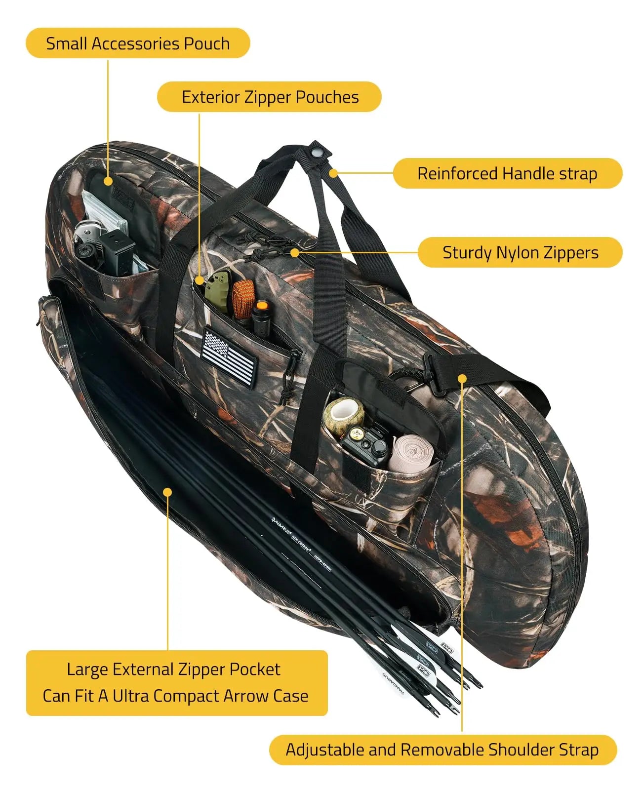 CVLIFE 37" Compound Bow Case. Light-Weight. Backpack Strap.