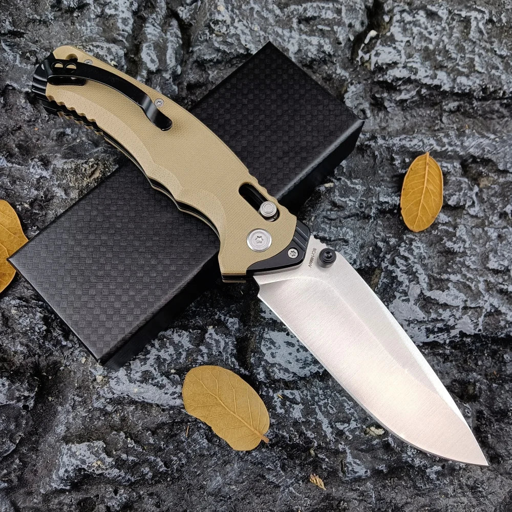 Bok axle lock folding knife. Nylon Handle, Belt Clip.