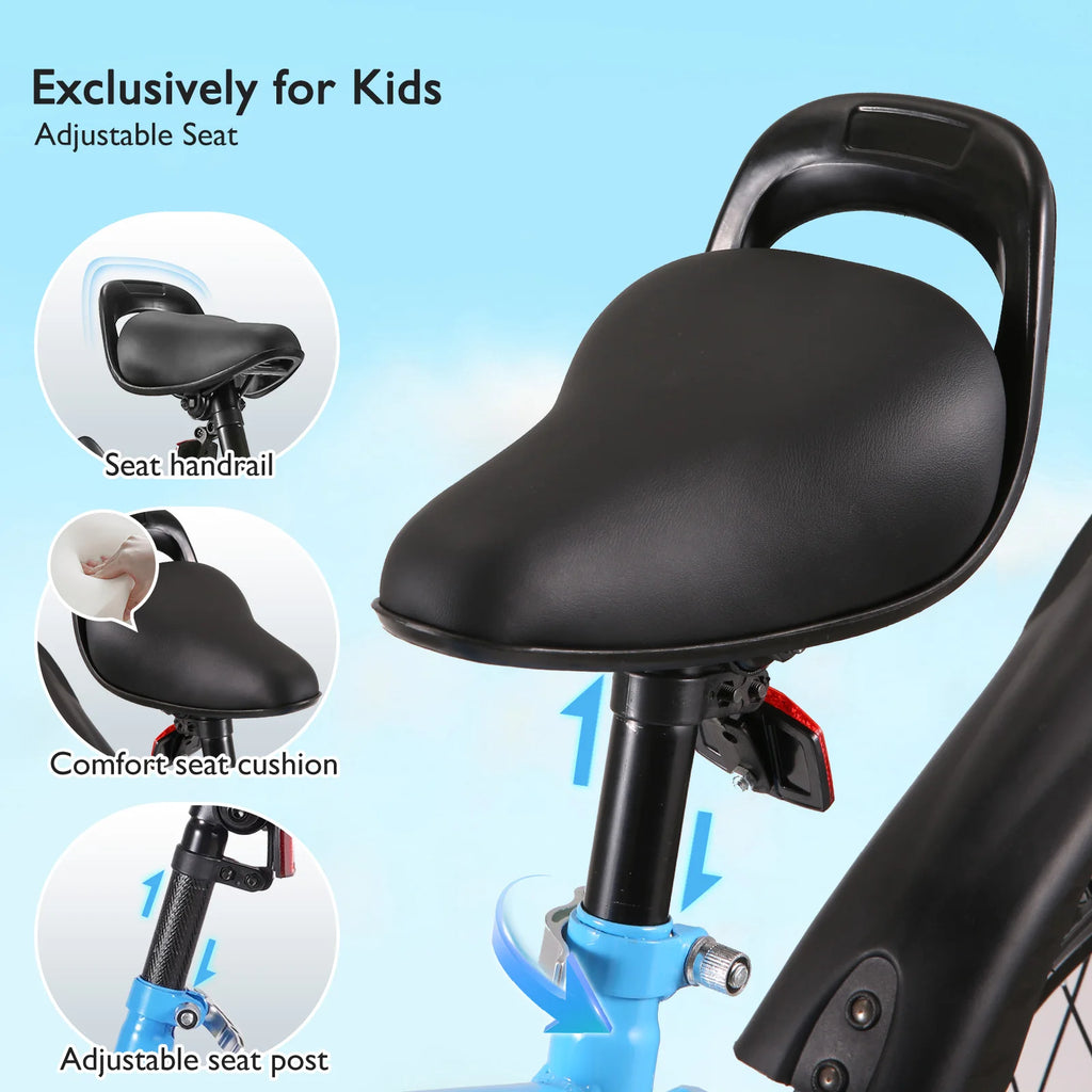 18" Kids Bike - Blue - with Removable Training Wheels.