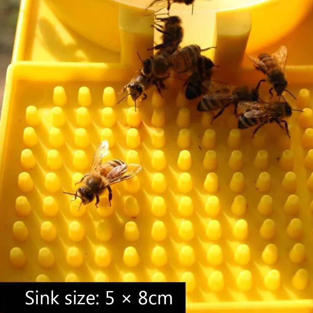 Plastic Bee Drinking Waterer -  Feeder, Safe Non-toxic, Lightweight - Door Feeding - Drinking Water Box.