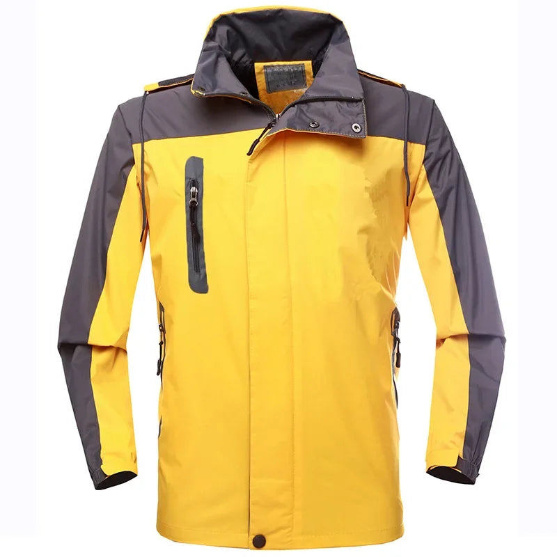 Windproof, Single Layer Fleece Lining Non-detachable, Waterproof, Down Jacket.