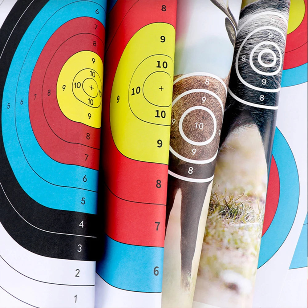 30 Bow And Arrow Paper Targets. Full ring- Half Ring Targets.