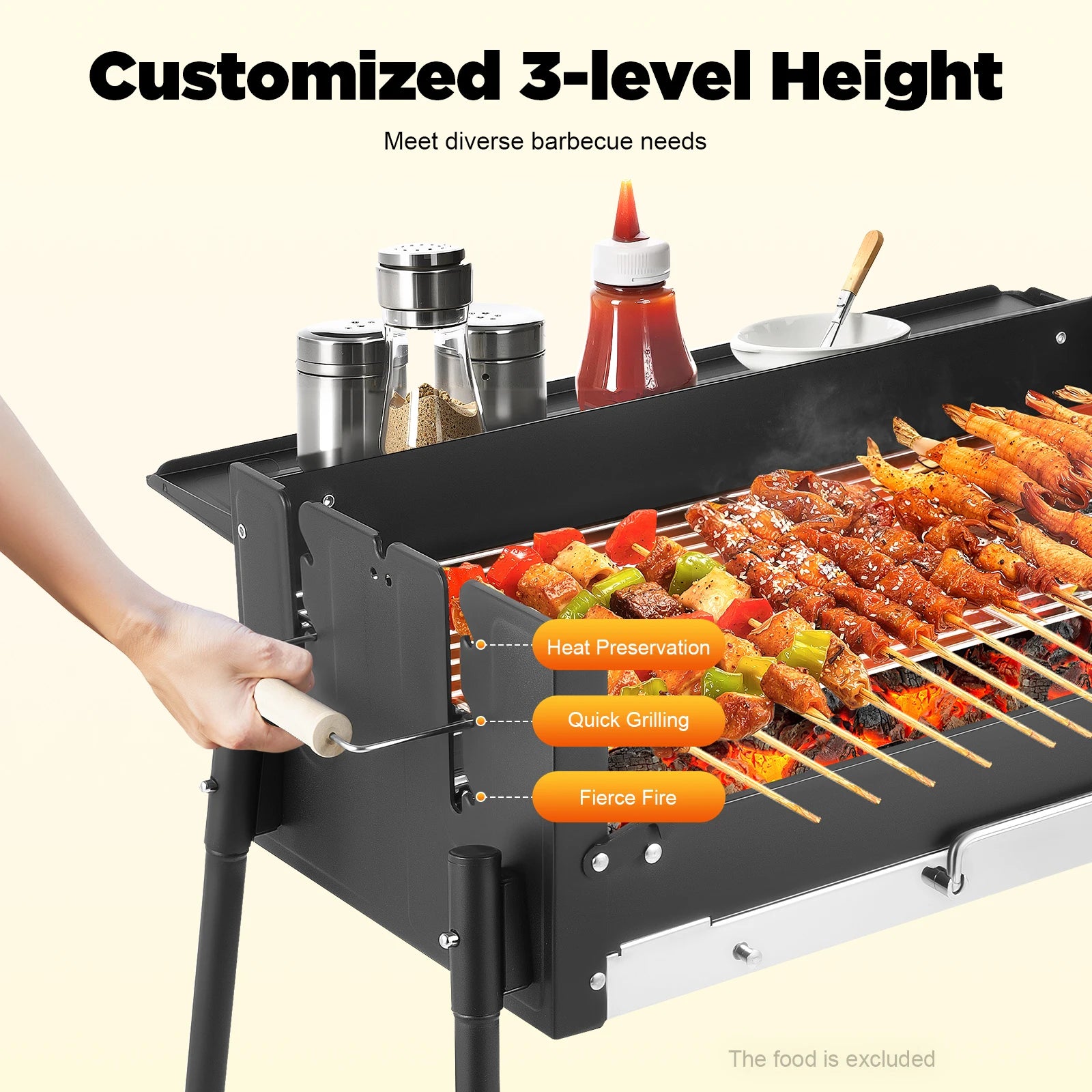 Stainless Steel foldable, Portable BBQ For Outdoor Cooking .