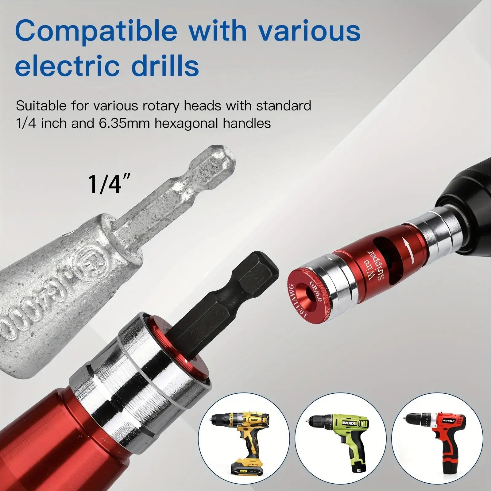 8 In 1 Bit Stripper And Twist Tool Set - Industrial-Grade Electrician Quick Stripping Kit.